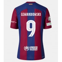 Stroje piłkarskie Barcelona Robert Lewandowski #9 Koszulka Podstawowej 2023-24 Krótki Rękaw